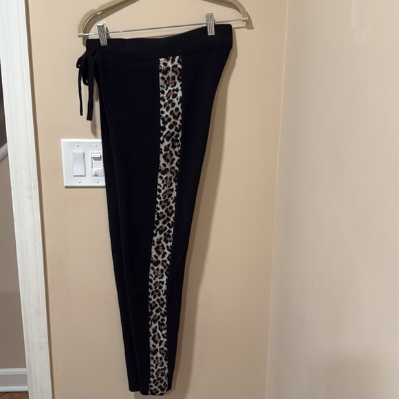 Leopard Print Black Joggers - Picture 3 of 3